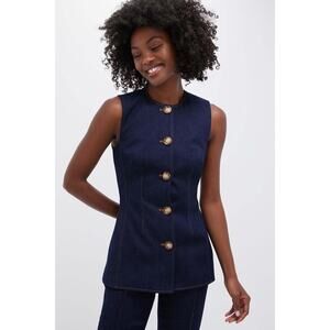 Veronica Beard Tops | Nwt $478 Veronica Beard Jessup Denim Vest | Color: Blue